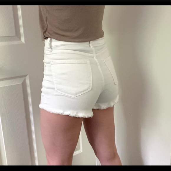 Sunday Best White Jean Shorts - Picture 6 of 8